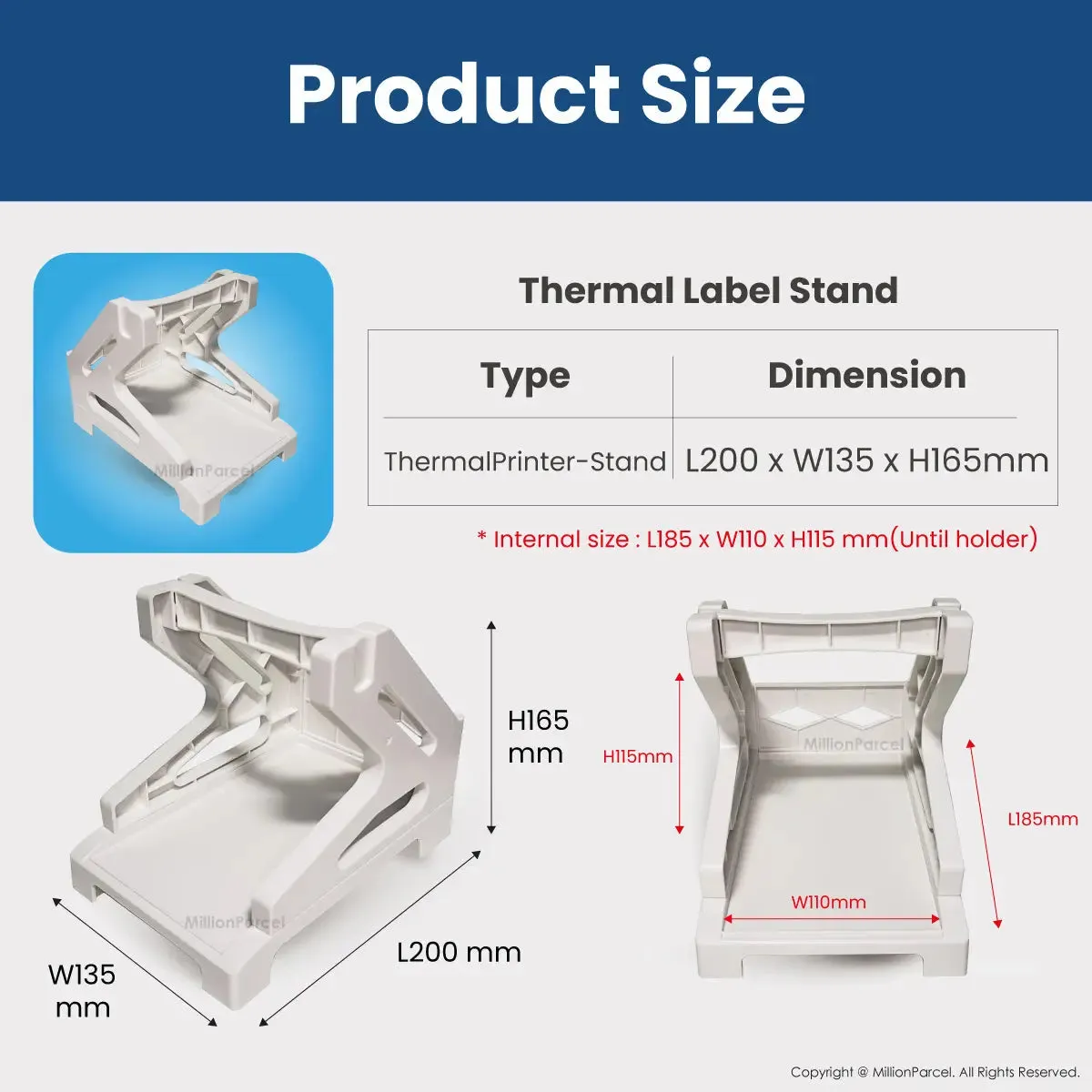 2 In 1 Thermal Printer Label Holder