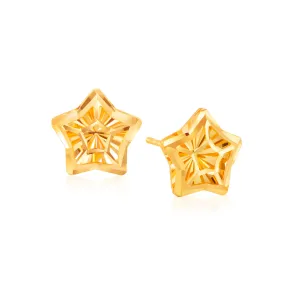 916 Gold Exquisite Star Earring