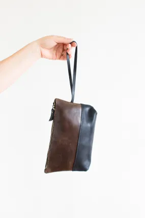 Abena Wristlet, Chocolate and Black