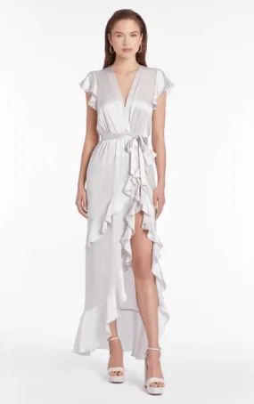 Amanda Uprichard Johanna Silk Maxi Dress in Ceramic