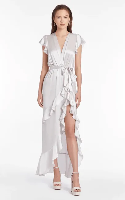 Amanda Uprichard Johanna Silk Maxi Dress in Ceramic
