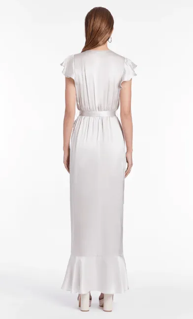Amanda Uprichard Johanna Silk Maxi Dress in Ceramic