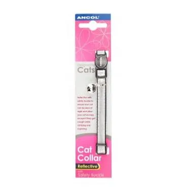 Ancol Safety Reflective Gloss Cat Collar With Bell