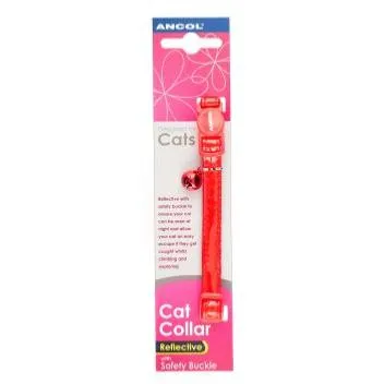 Ancol Safety Reflective Gloss Cat Collar With Bell