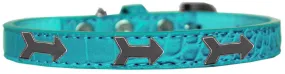 Arrows Widget Croc Dog Collar Turquoise Size 16