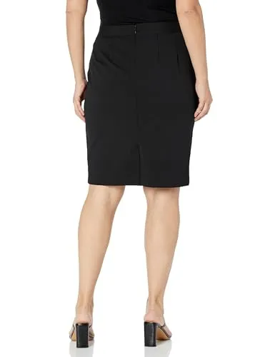 AVENUE Women's Plus Size Skirt PIA Pencil, Black