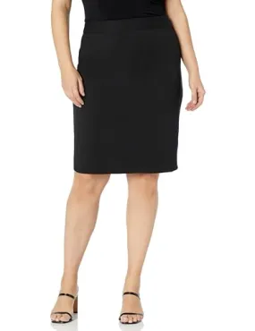 AVENUE Women's Plus Size Skirt PIA Pencil, Black