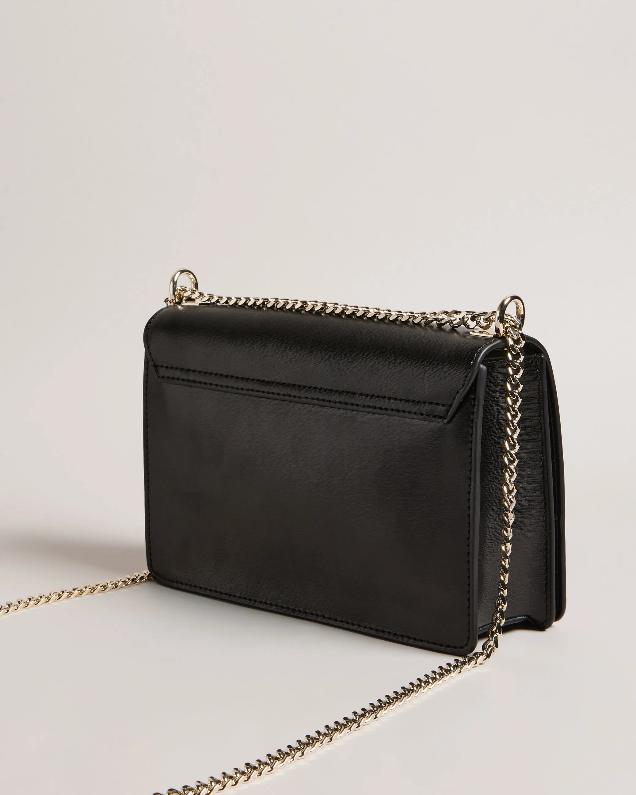 Baeleen Bow Detail Leather Cross Body Bag Black