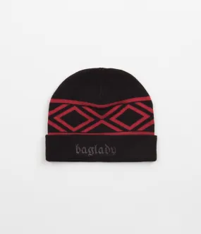 Baglady Tyson Beanie - Black / Red