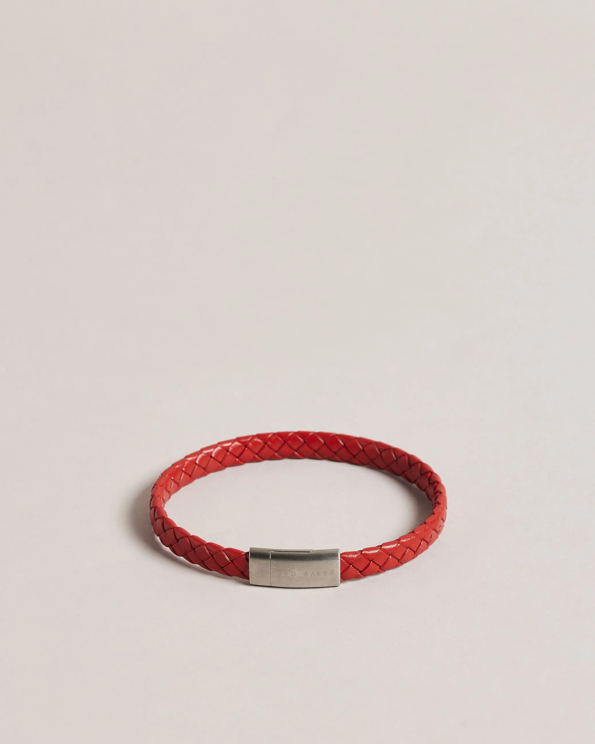 Bradly Woven Leather Bracelet Oxblood