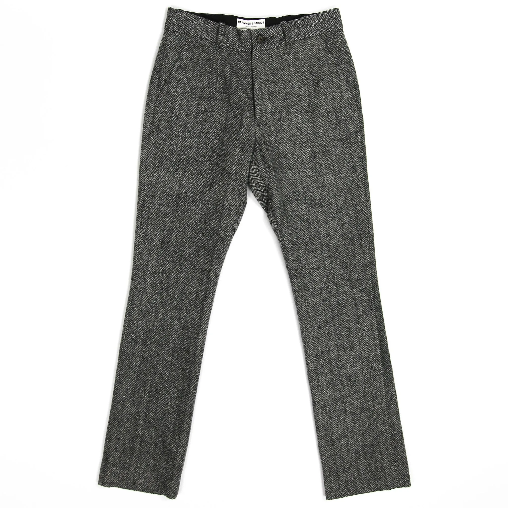 Brighton Trouser - Grey Herringbone