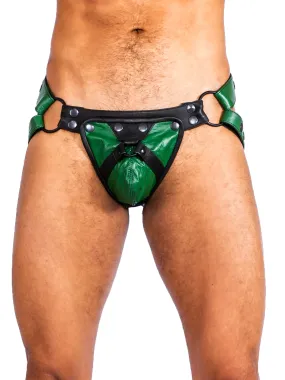 Bulldog Jockstrap Black/Green - One Size