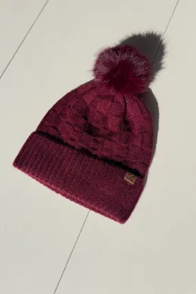 CC Checkered Pom Beanie