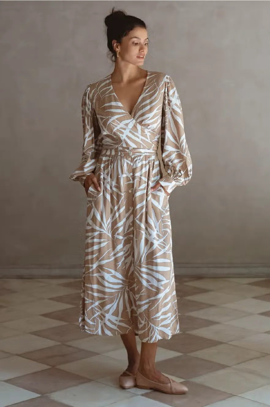 Celeste Wrap Midi Dress