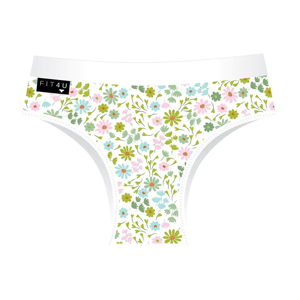 Cheeky Active Fit underwear - Flower Garden -tucking underwear