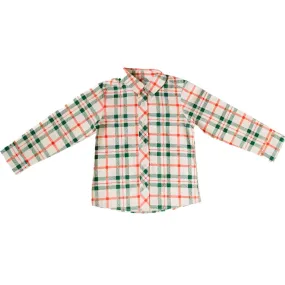 Christmas Plaid Button Down Shirt