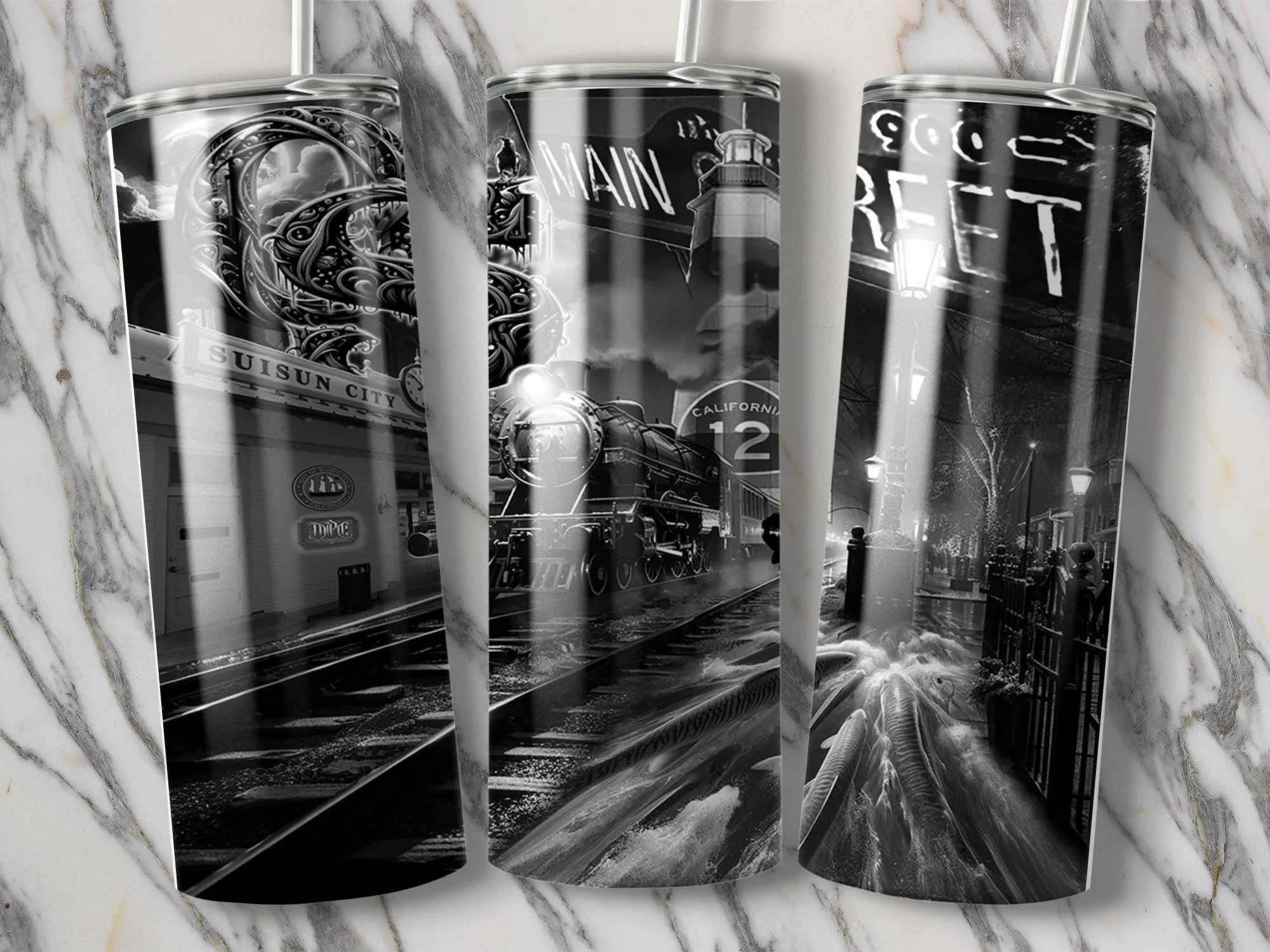 Deadpan Couture 20 oz. Stainless Steel Skinny Tumbler – Suisun City 707