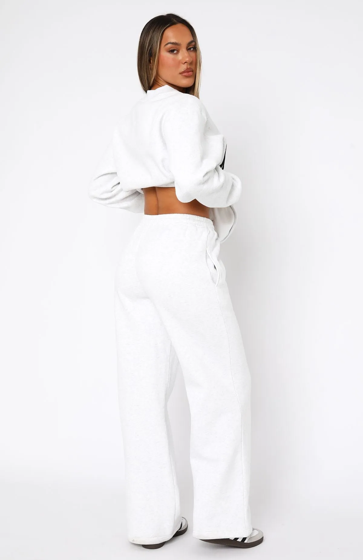 Decade Classics Wide Leg Sweatpants Grey Marle