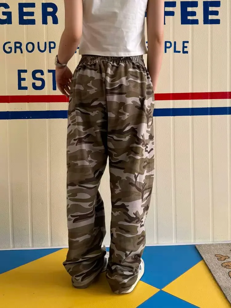 Drawstring Camouflage Sweatpants