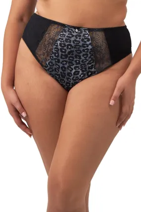 Elomi Morgan Snow Leopard High Leg Brief Panty 4118