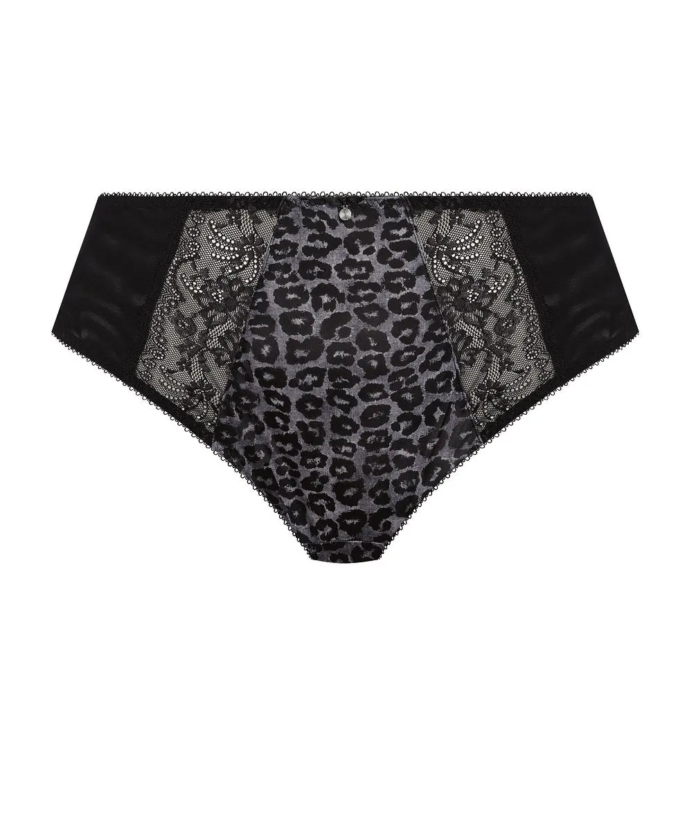 Elomi Morgan Snow Leopard High Leg Brief Panty 4118