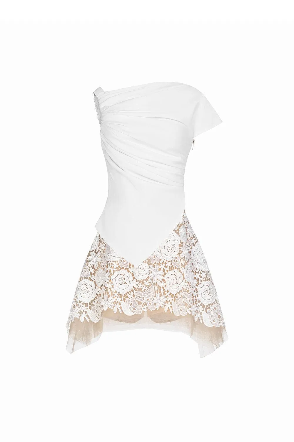 Embrace A-line Layered Lace Mini Skirt