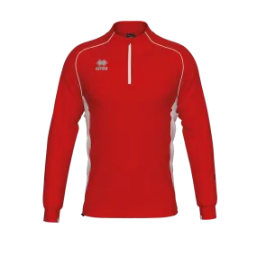 ERREA DYNAMIC 1/4 ZIP SWEATSHIRT RED WHITE