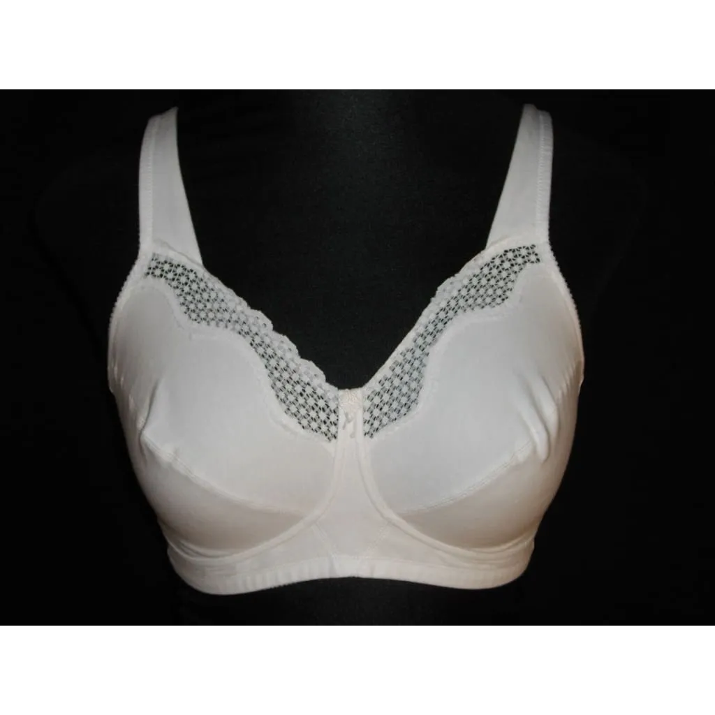 Exquisite Form 535 Cotton Wire Free Bra 40C White