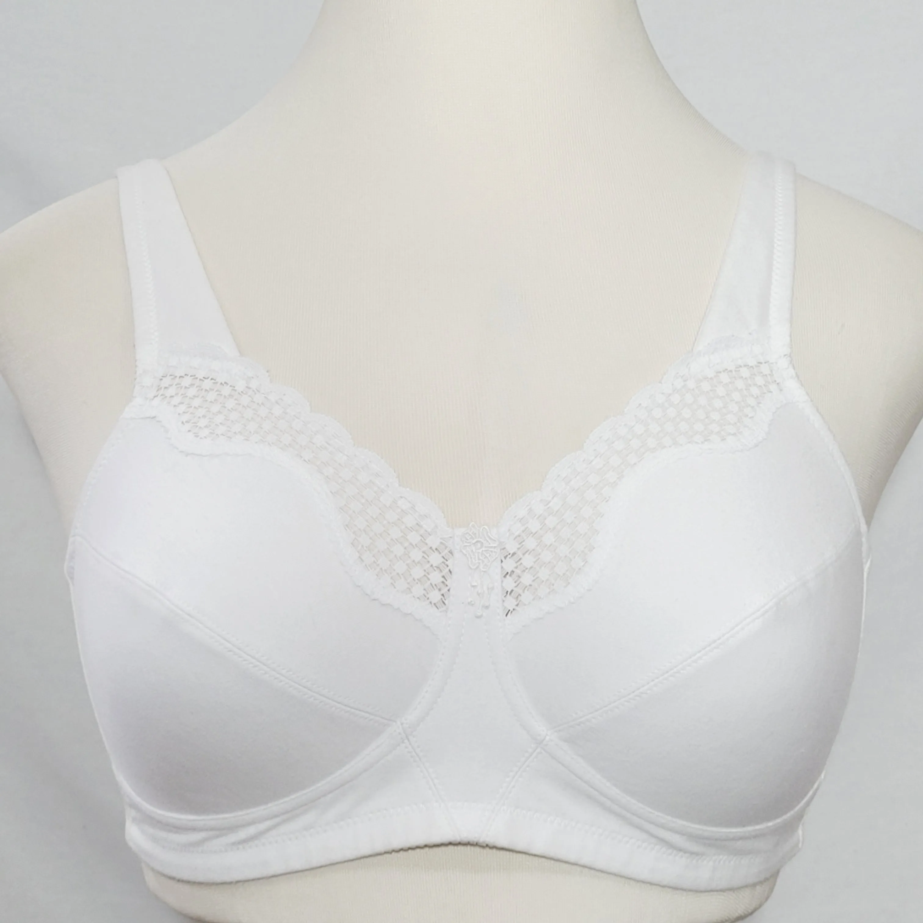 Exquisite Form 535 Cotton Wire Free Bra 40C White