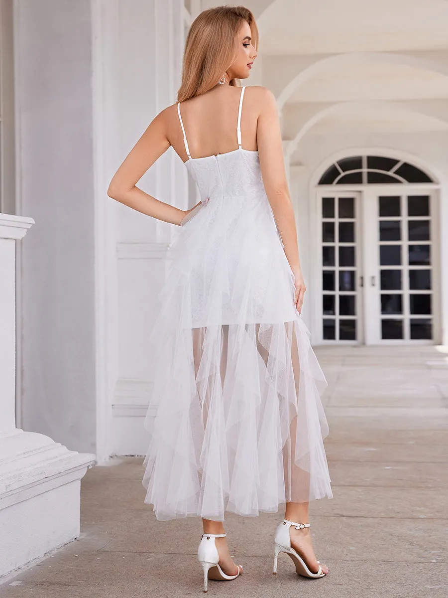 Exquisite Sweetheart Tulle Evening Dress With Spaghetti Straps