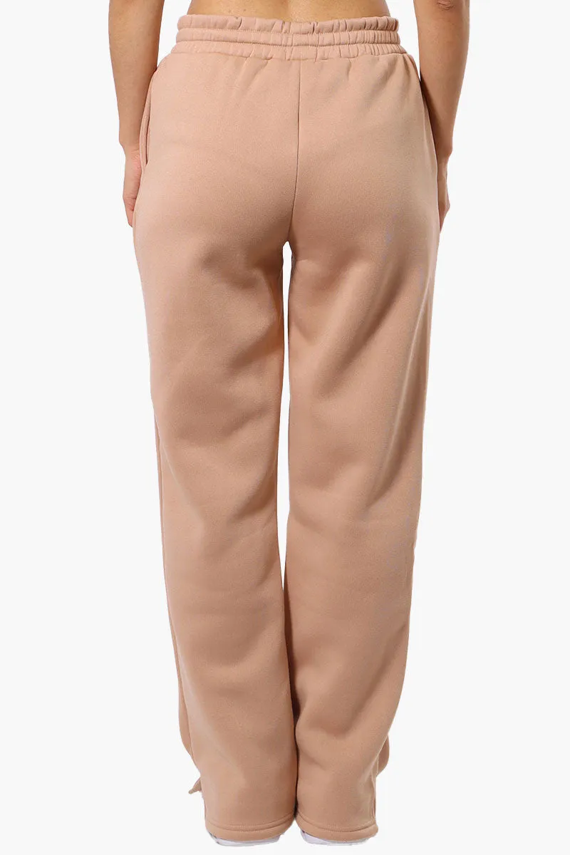 Fahrenheit Tie Waist Basic Sweatpants - Camel