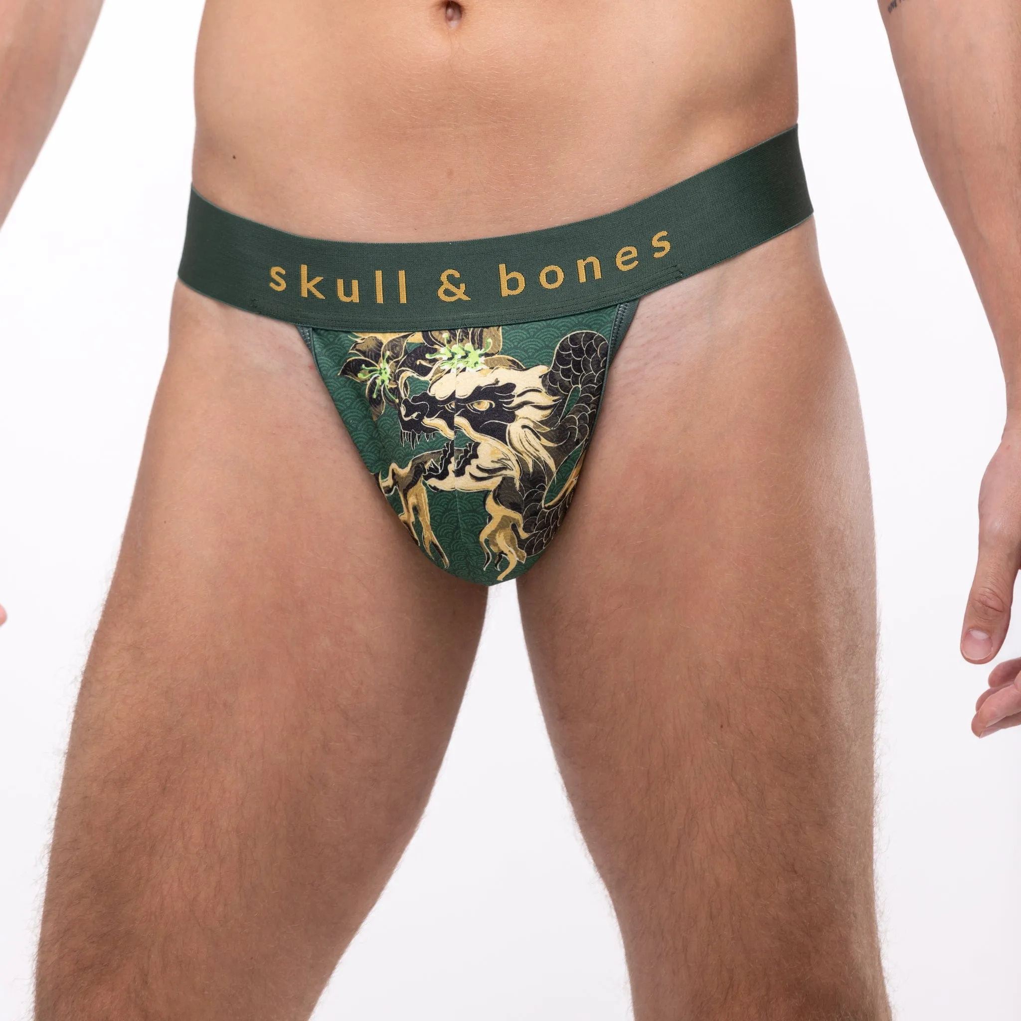 Fire Breathing Dragon Thong Green