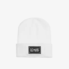 Flake White Beanie