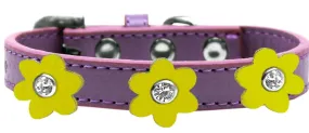 Flower Premium Collar Lavender With Yellow Flowers Size 18