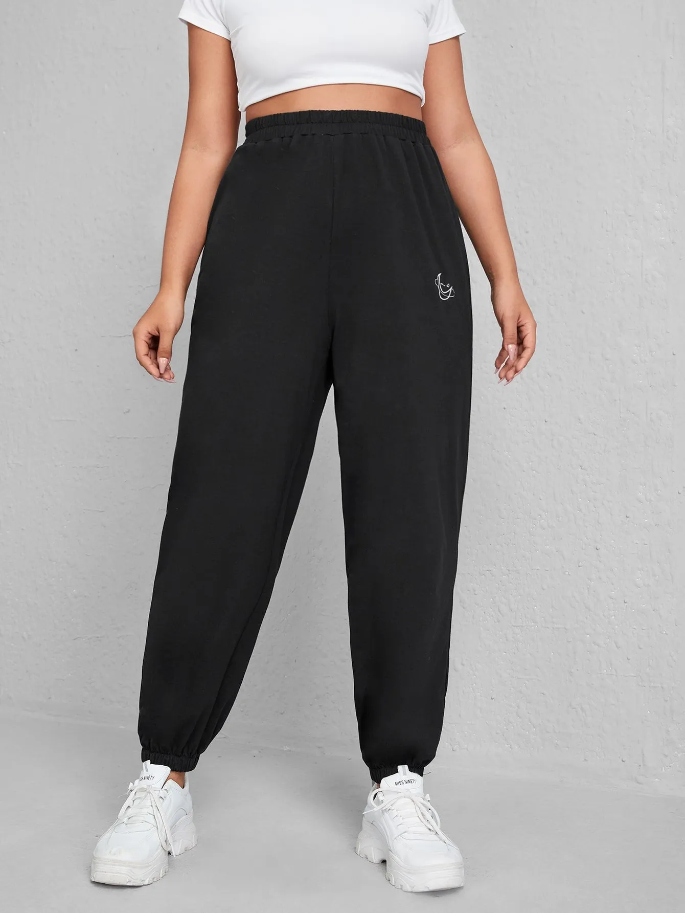 Galaxy High Waist Long Plus Size Sweatpants