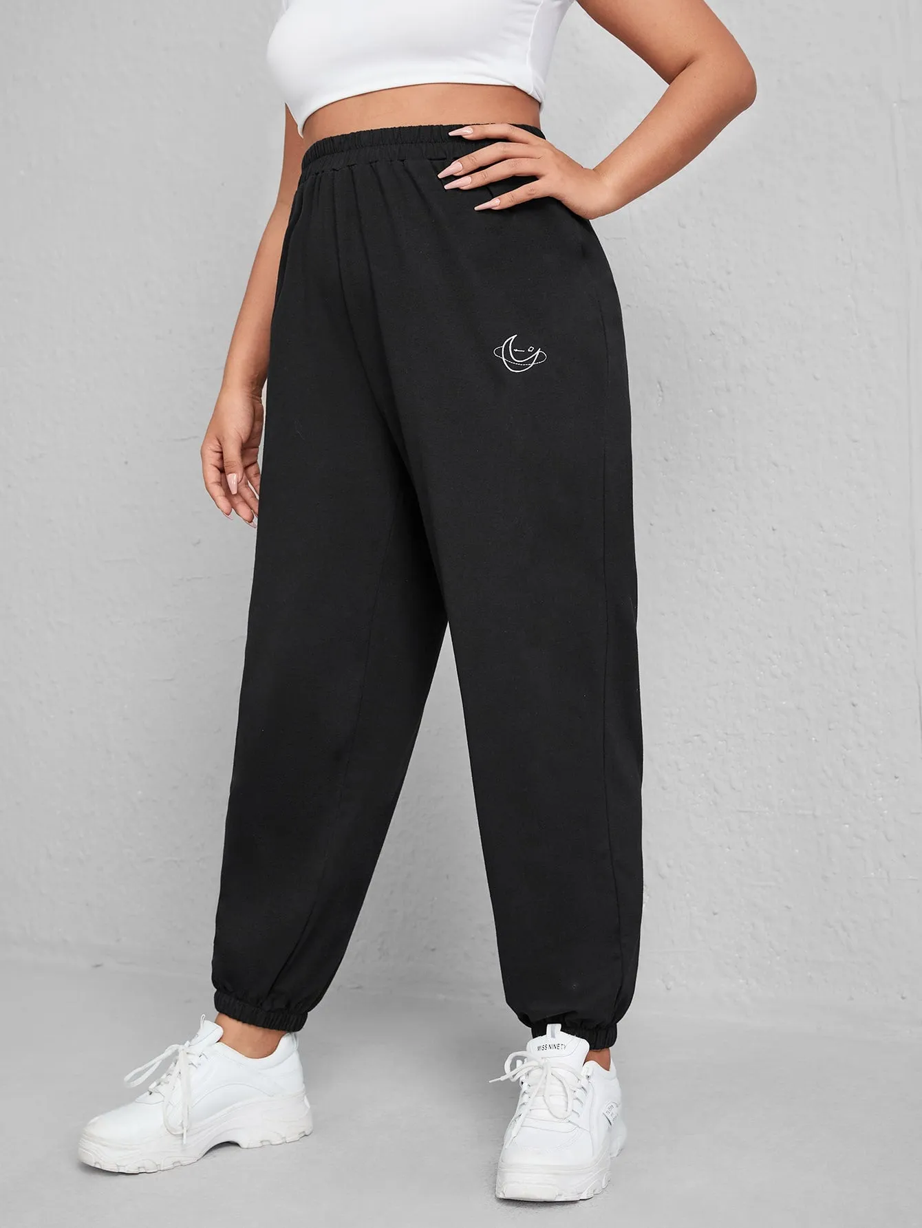 Galaxy High Waist Long Plus Size Sweatpants