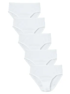 Girls Brief - White (Pack of 5)