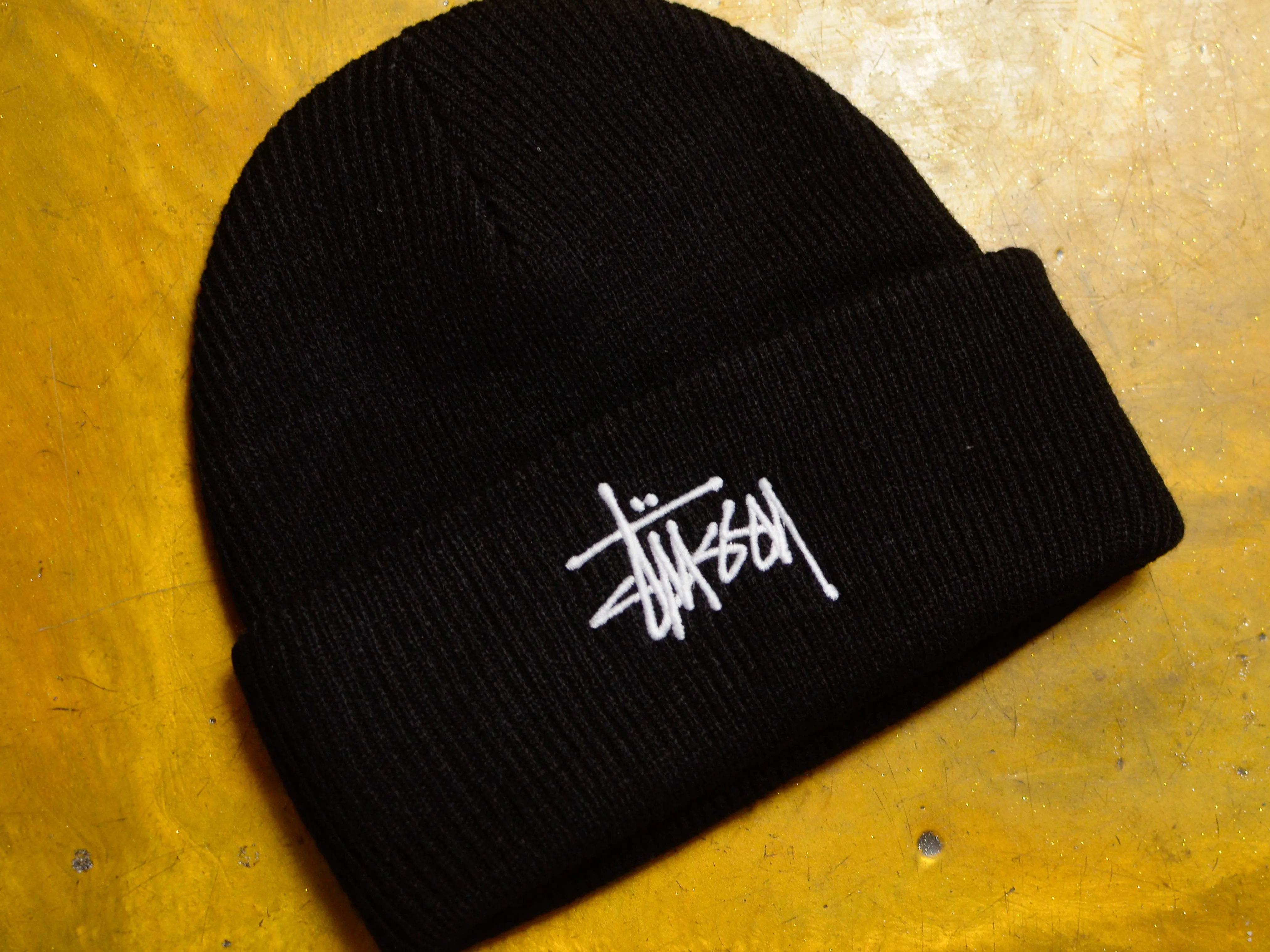 Graffiti Tall Beanie - Black