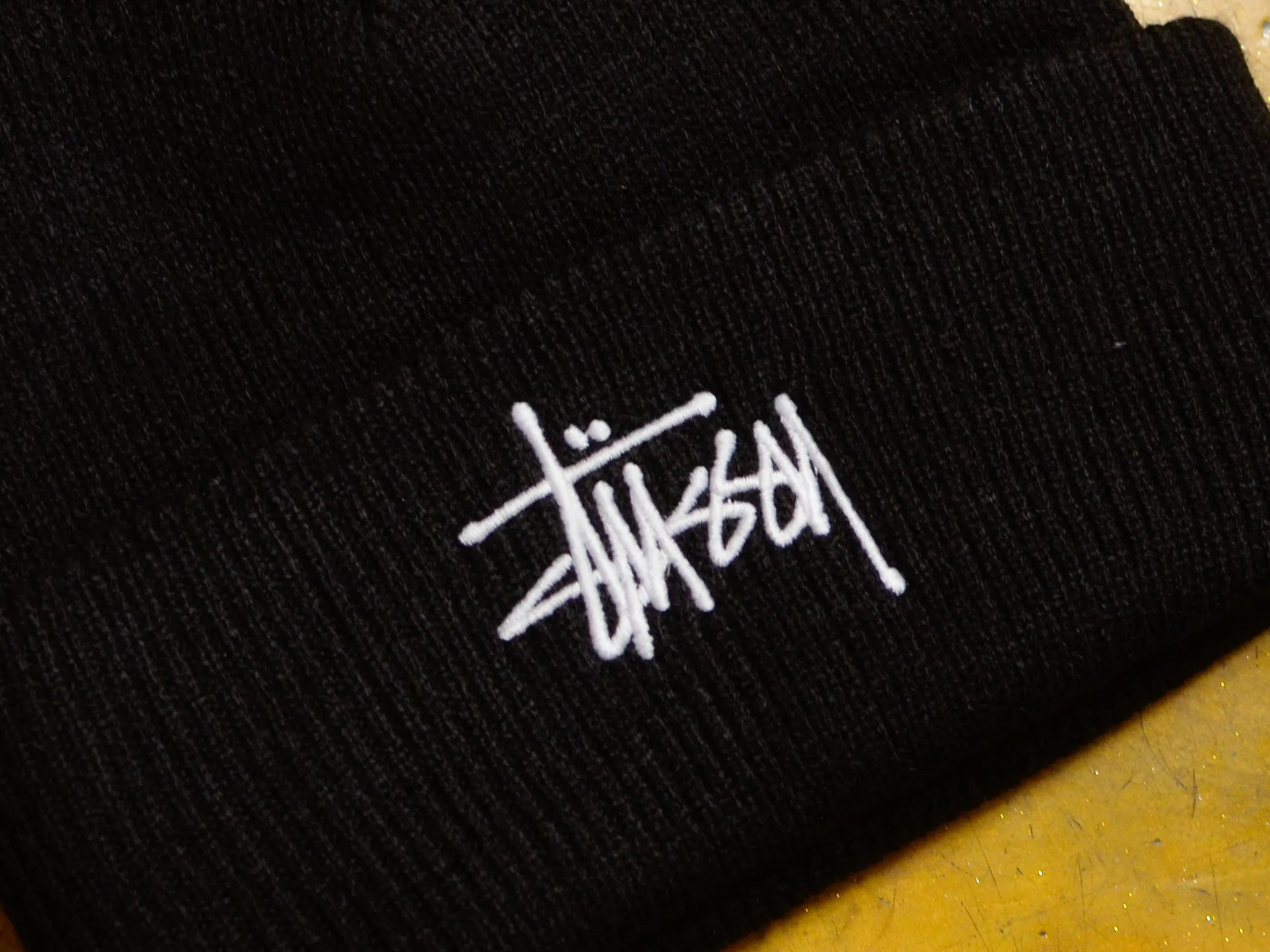 Graffiti Tall Beanie - Black