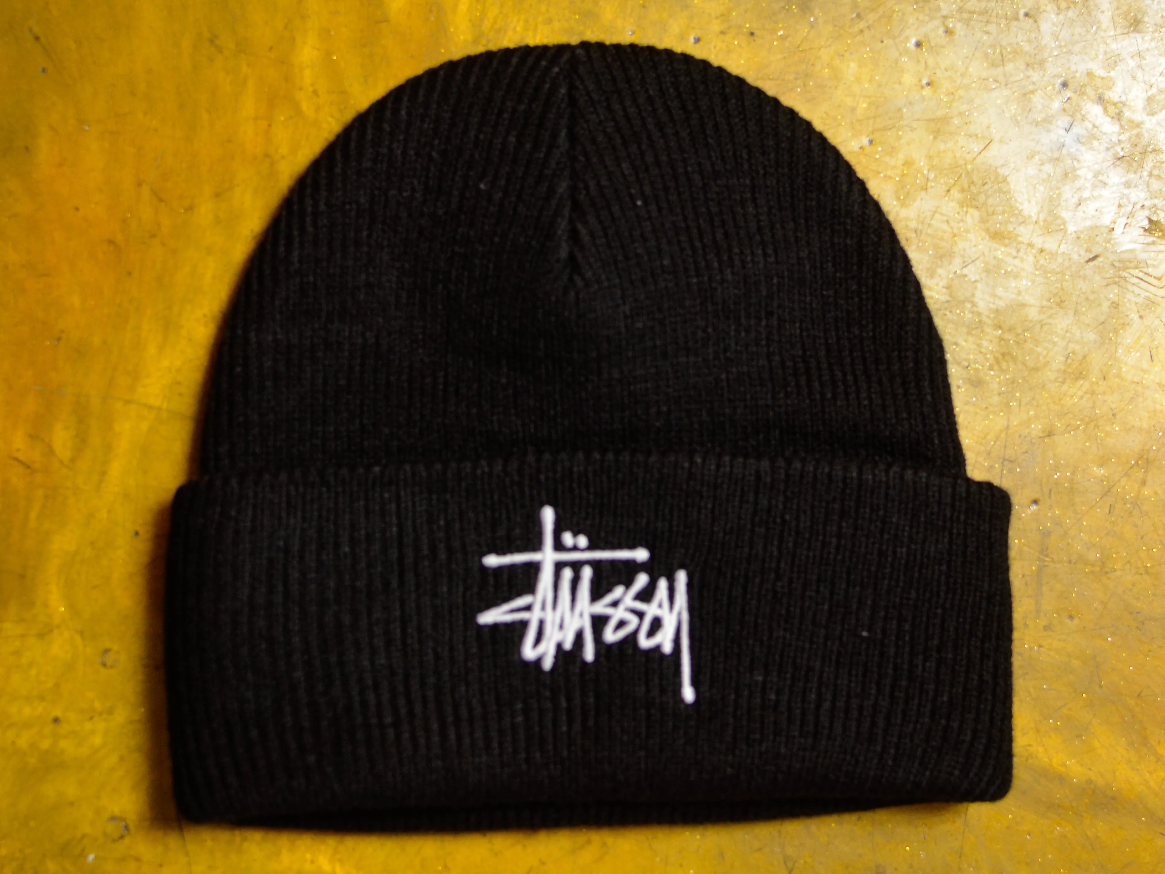 Graffiti Tall Beanie - Black