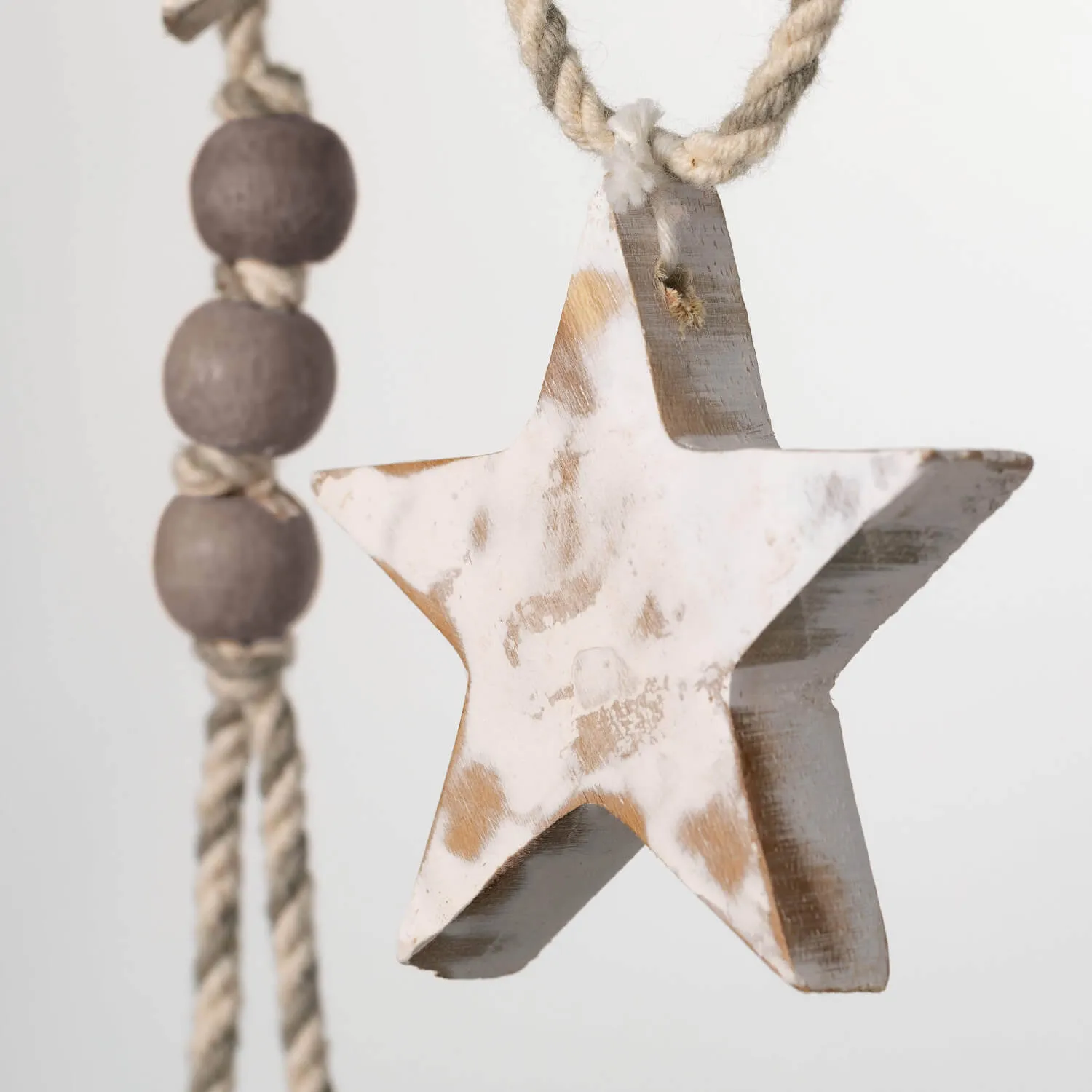 Gray & White Star Bead Garland