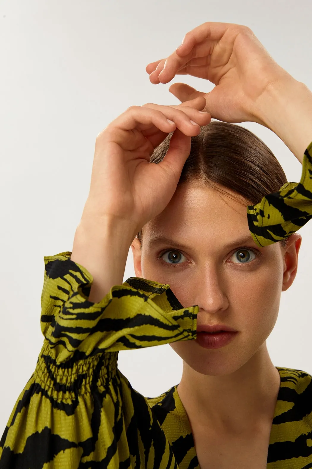 Green Zebra Blouse