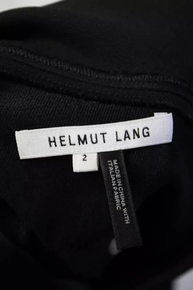 Helmut Lang NY. Black Wool Turtleneck Sleeveless Bodycon Dress