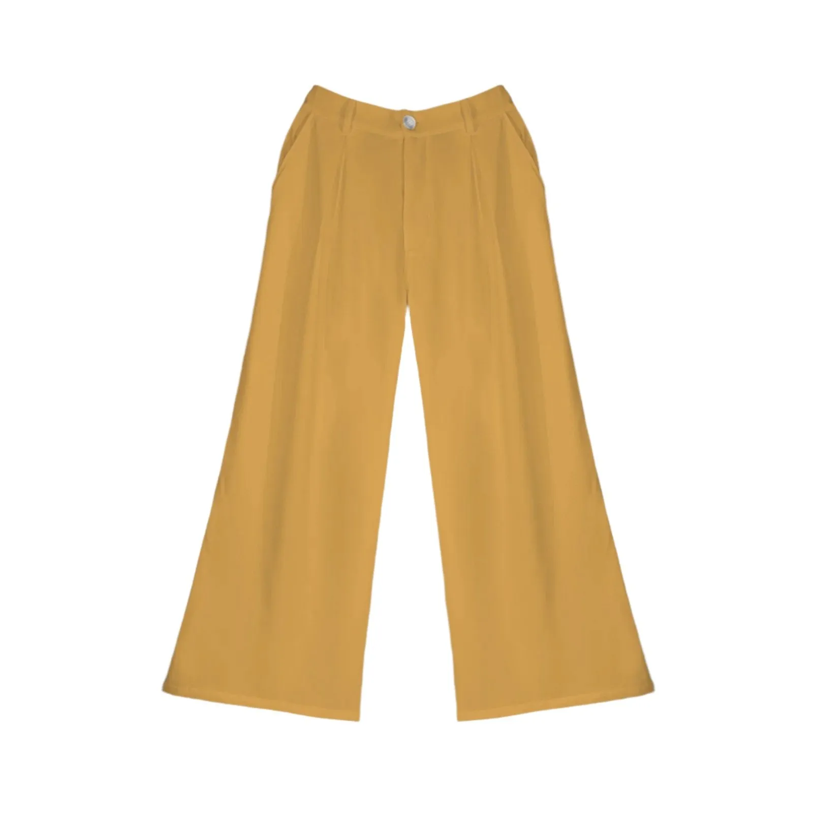 Jana Yellow High Rise Wide Leg Pants