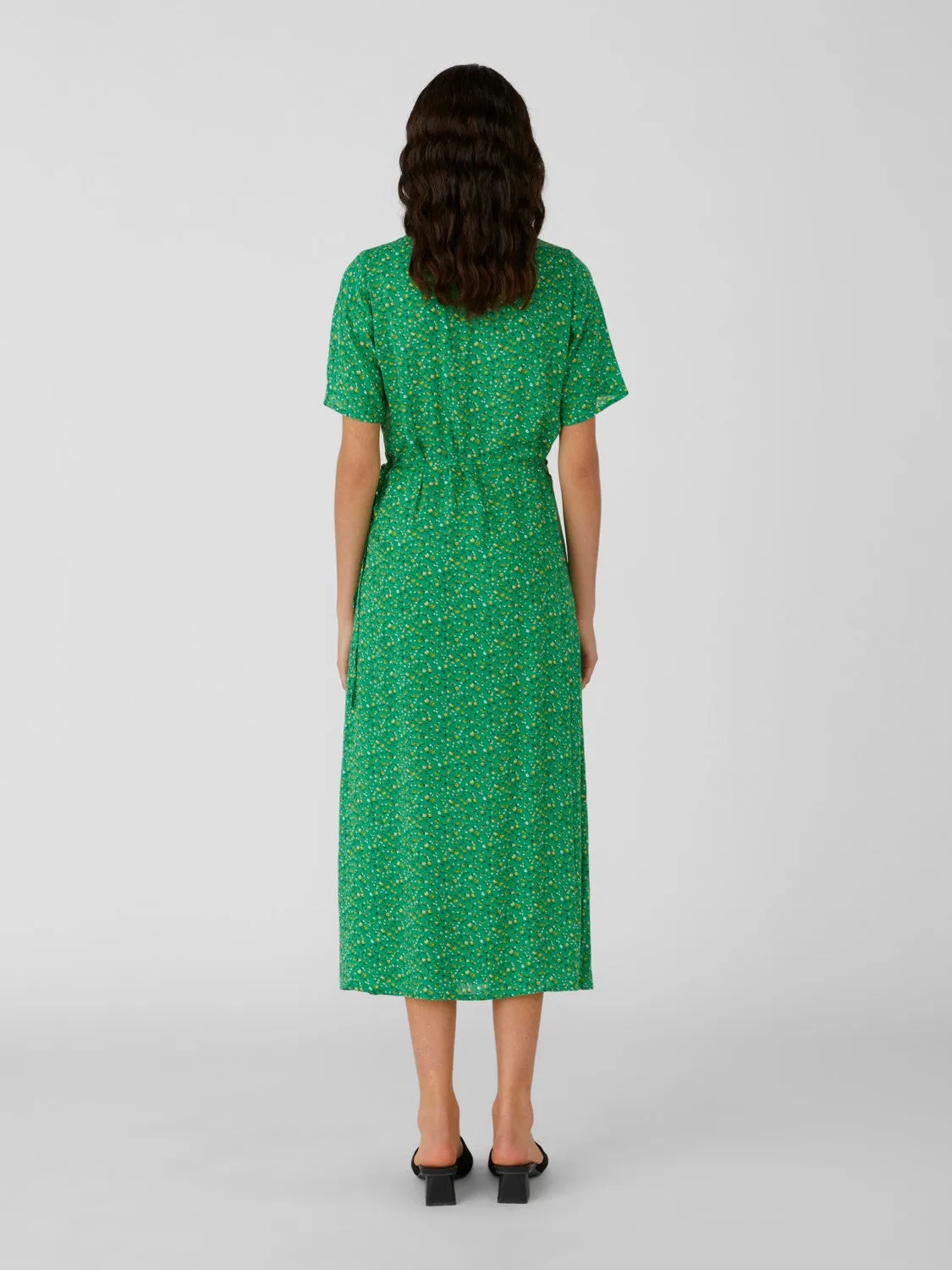 Jema Long Wrap Dress (Green)