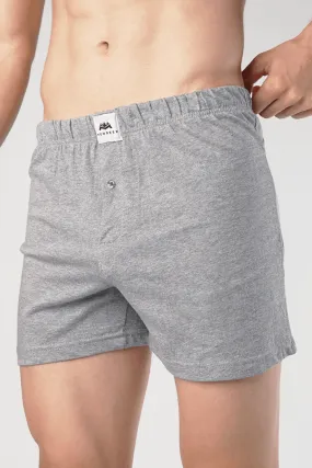 Jersey Boxer Shorts - Heather Grey