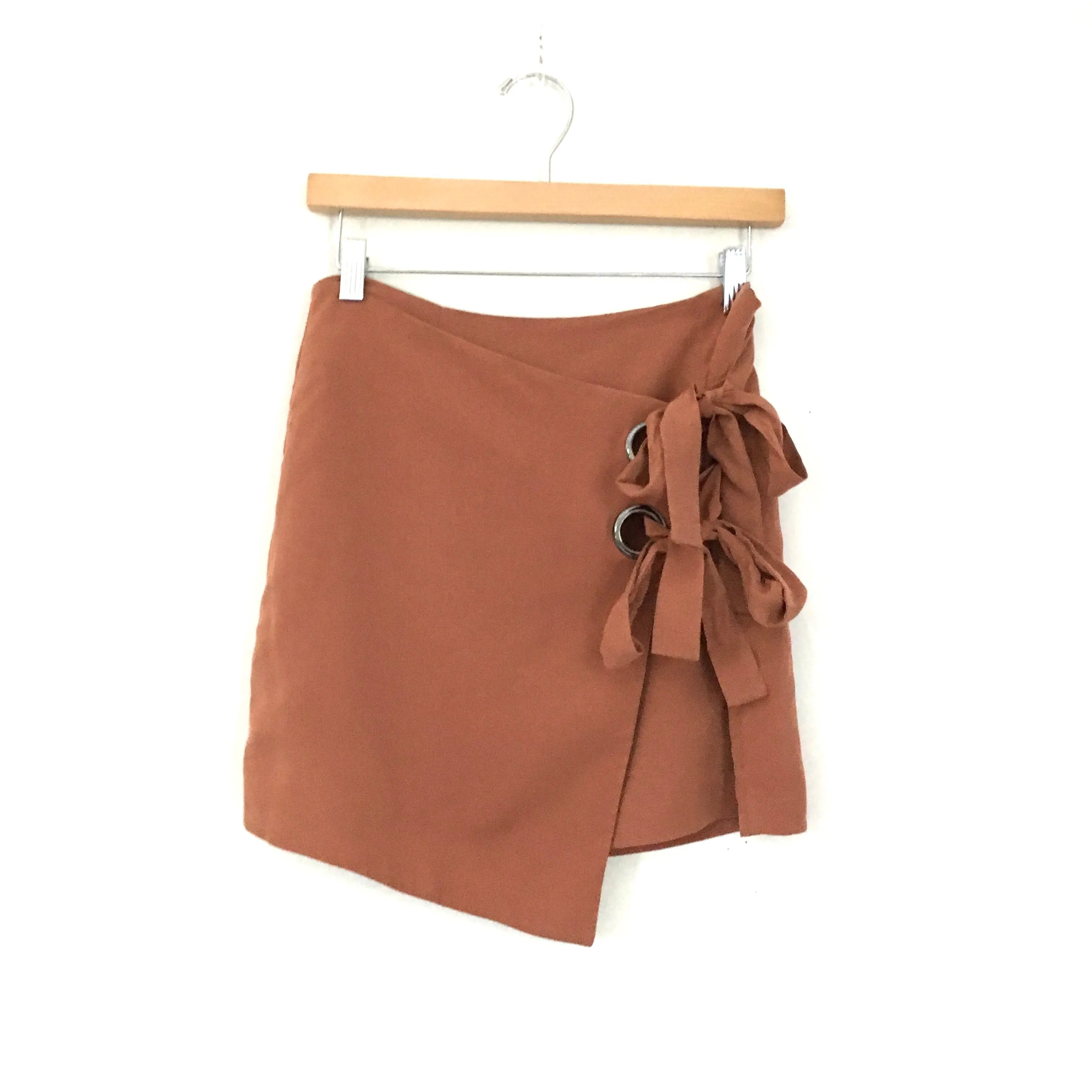 JOA Rust Faux Wrap Skirt NWT- Size M