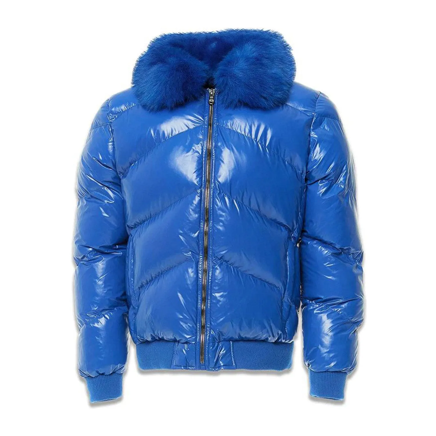 Jordan Craig Shiny Men's Puffer Jacket Military Blue