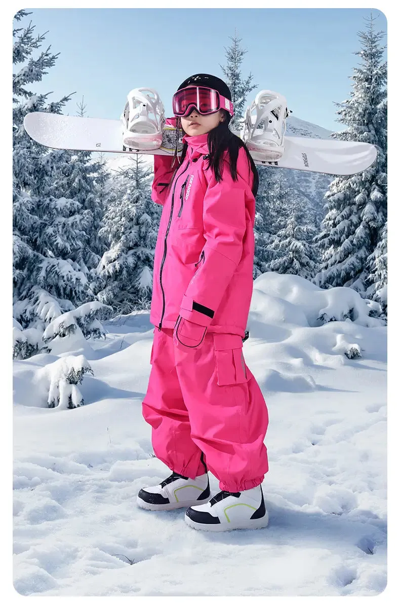 Kids Baggy Snowboarding Pants Outdoor Ski Pants for Sports