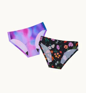 (Kit Item) Leakproof Underwear 4-Pack Night Glow/Botanical 2-Pack | Bikini